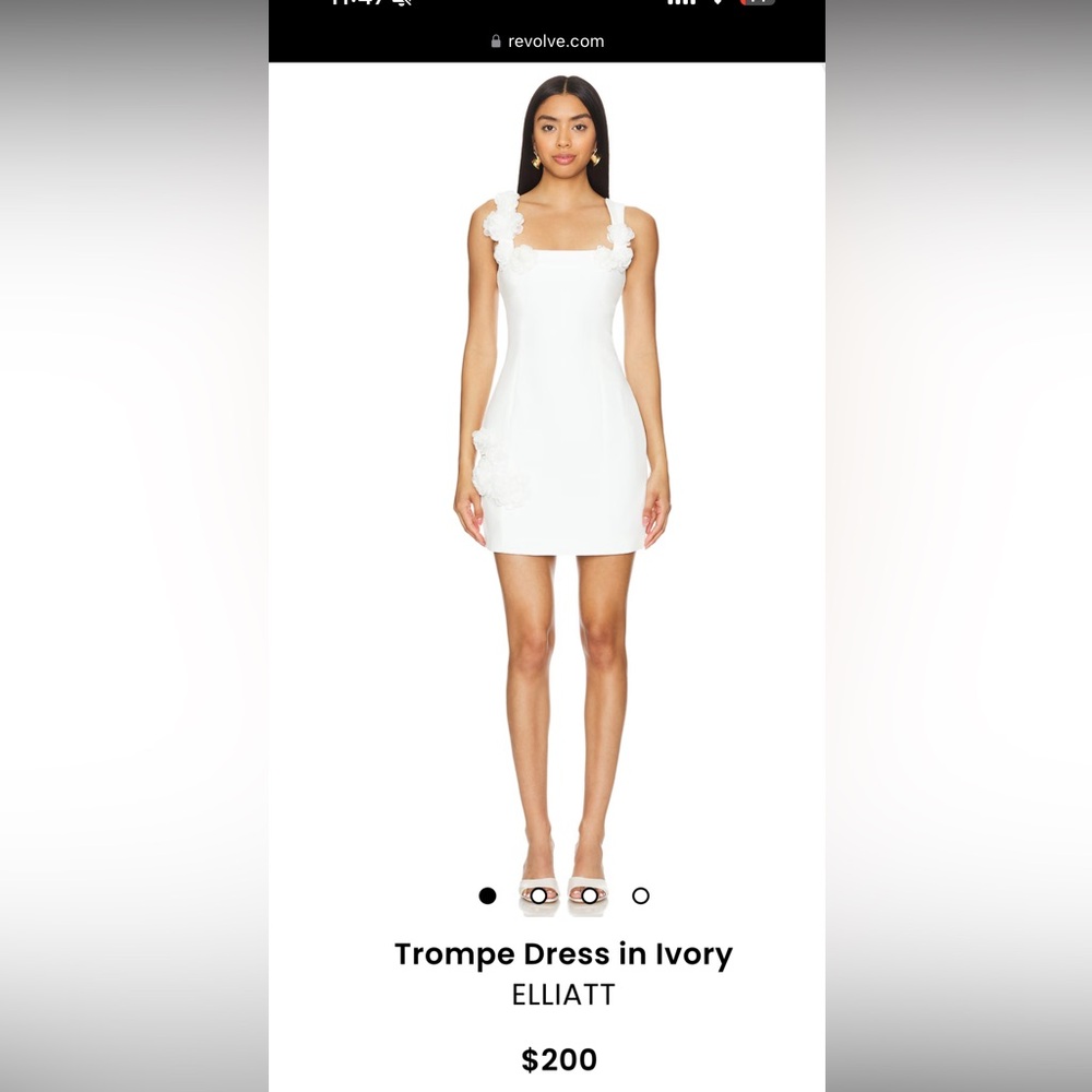 Elliat white Trompe Dress
